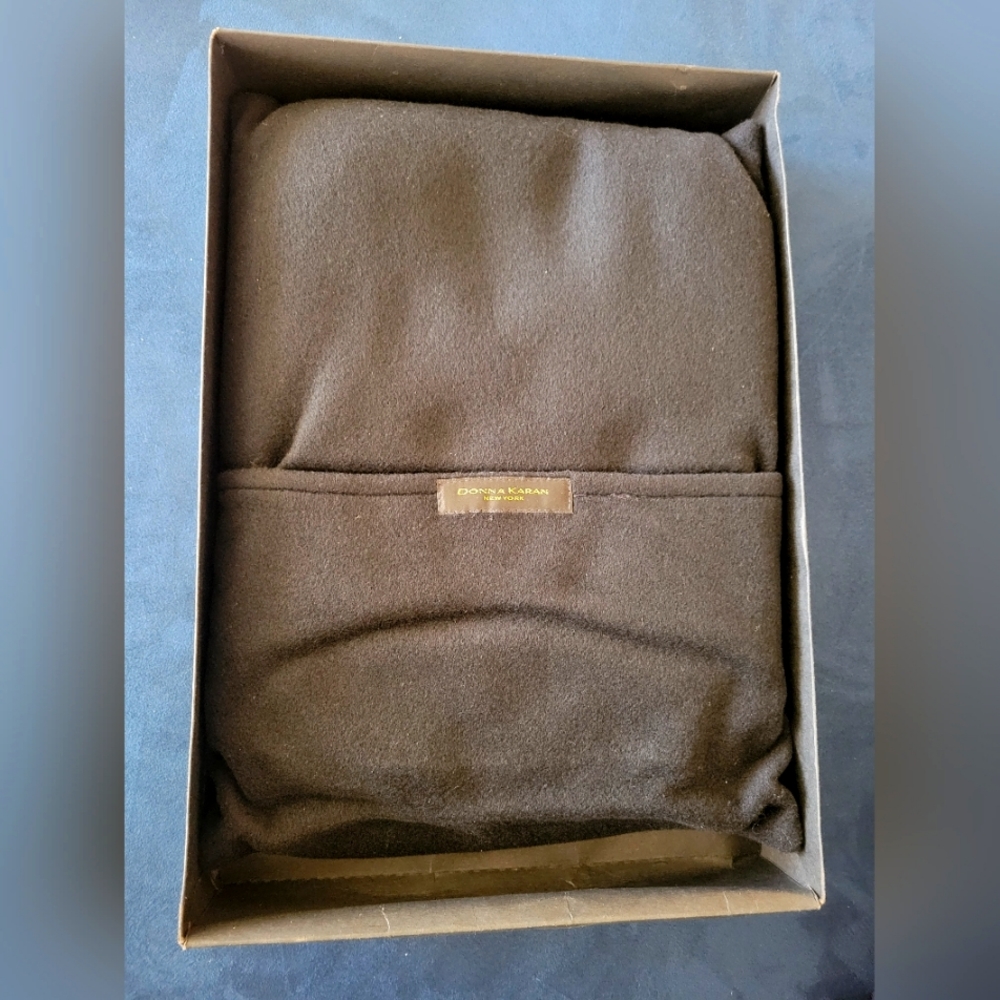 Donna Karan black cashmere decorative pillow